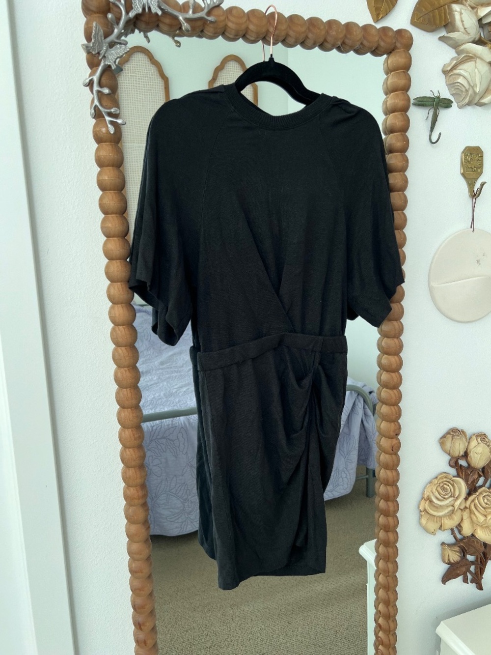 IRO Livy Black Linen Mini Dress XS